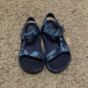 Kids Blue Patterned Sandals